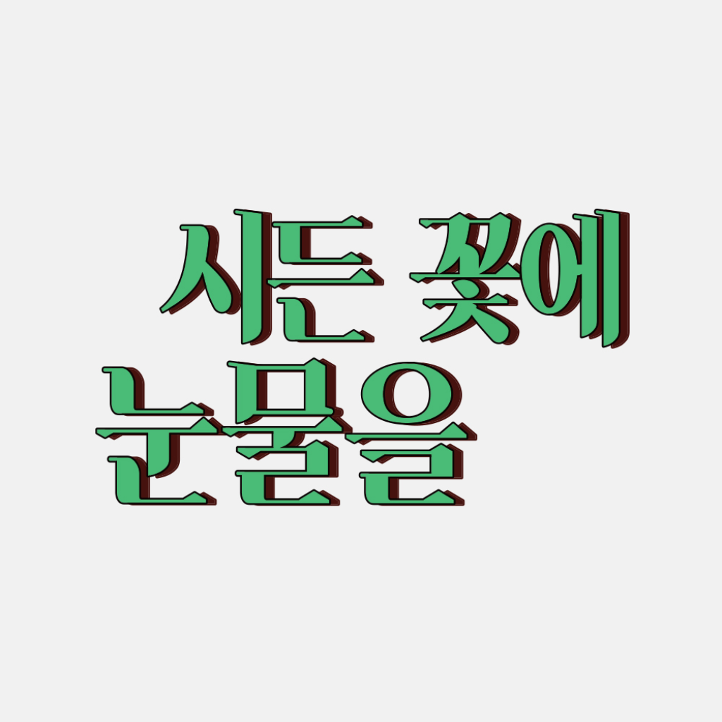 시든 꽃에 눈물을 팝업스토어 대표 이미지
